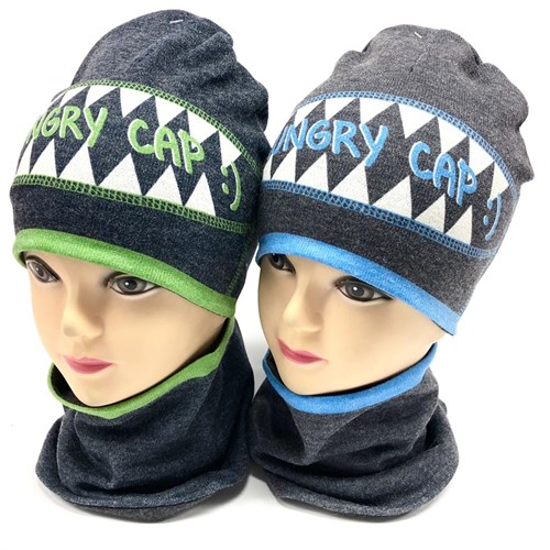 ambra комплект шапка двойной трикотаж + снуд (р.44-46,48-50) Ungry Cap 31575 - фото 17605