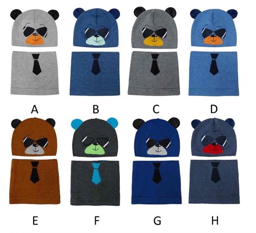 .AJS комплект 40-063 шапка одинарная вязка + снуд (р.46-48) М 40-063