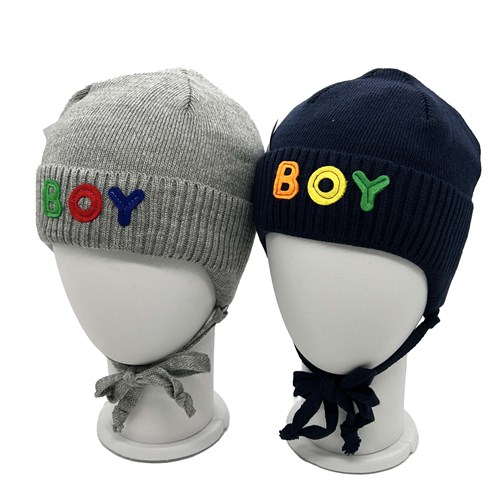 Neo шапка BOy вязаная с завязками, подклад хлопок (р.48-52) 14314-Л - фото 46088