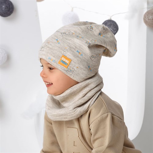 .AJS комплект 46-477 шапка+снуд, двухсторонняя вязка (р.50-54) ч/з 46-477