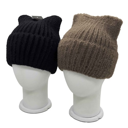 NEO шапка Кошка, одинарная вязка из ангоры  (р.52-56) 15856-Л