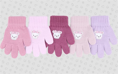 Теплыши перчатки TGg-116 одинарная вязка (р.12,5/2-3 года) ЧЗ TGg-116