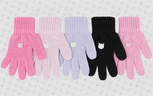 Теплыши перчатки TGg-107 одинарная вязка (размер 14/5-6лет) TGg-107