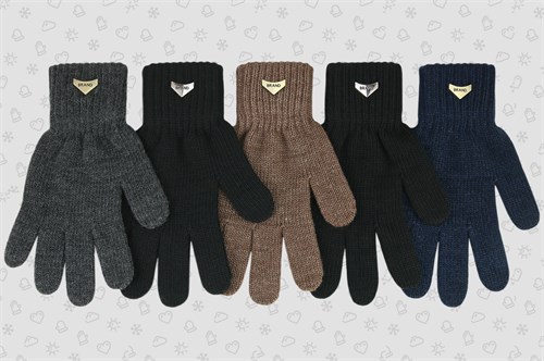 Теплыши перчатки TGm-011 одинарная вязка (р.16/9-10лет) TGm-011