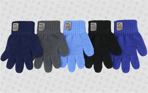 Теплыши перчатки TGm-023 одинарная вязка (р.12,5/2-3 года) ЧЗ TGm-023