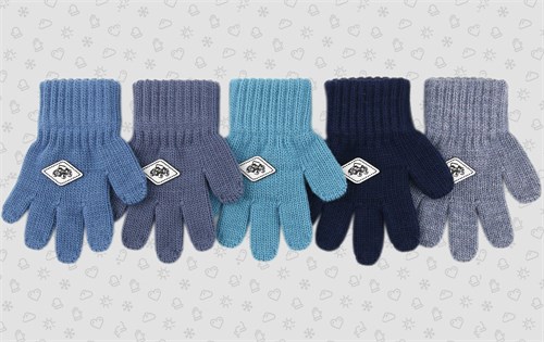 Теплыши перчатки TGm-071 одинарная вязка (р.12,5/2-3 года) ЧЗ TGm-071