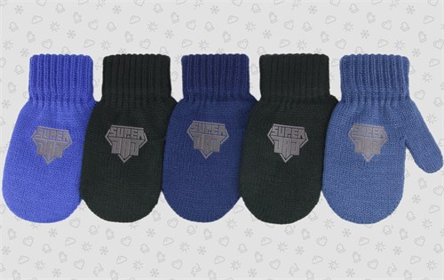 Теплыши варежки TMm-141 одинарная вязка (р.14/5-6 лет) TMm-141