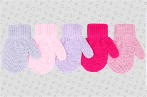 Теплыши варежки TMg-012 одинарная вязка (размер 12,5/2-3года) TMg-012