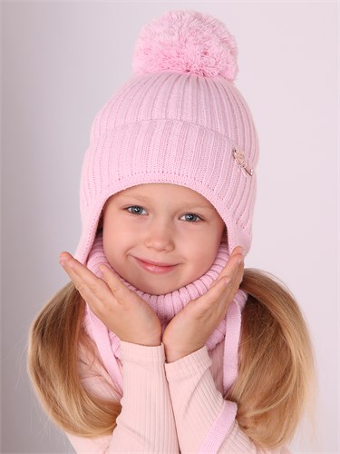 Поляярик комплект S-03-56 шапка на утеплителе+ снуд на флисе (р.50-52) S-03-56