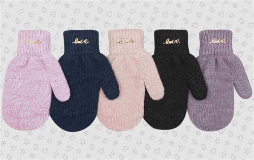 Теплыши варежки TMg-034 двойная вязка (размер 16) TMg-034