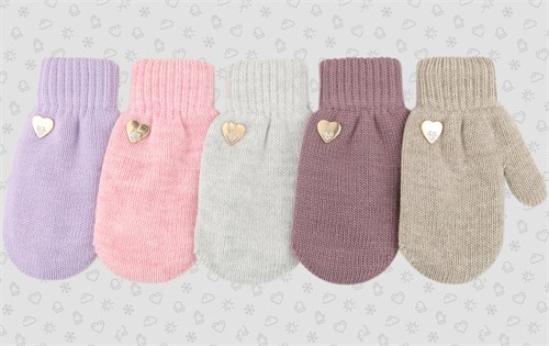 Теплыши варежки TMg-025 двойная вязка (р.16/9-10 лет) TMg-025