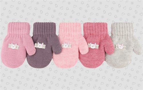 Теплыши варежки TMg-082 двойная вязка (размер 12) TMg-082