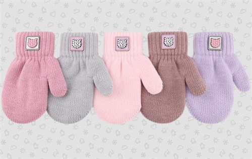 Теплыши варежки TMg-085 двойная вязка (размер 14) TMg-085