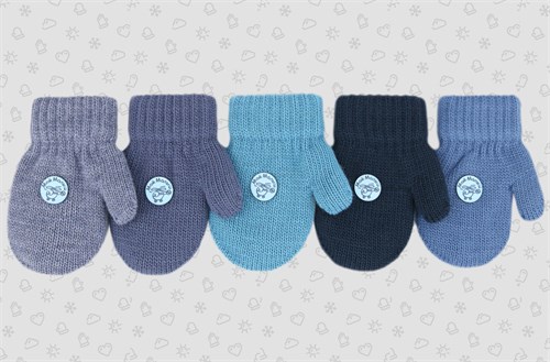 Теплыши варежки TMm-025 двойная вязка (размер 12) TMm-025