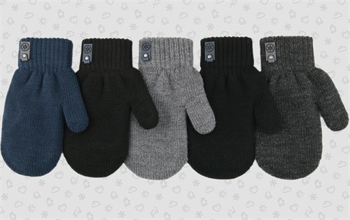 Теплыши варежки TMm-027 двойная вязка (размер 16) TMm-027