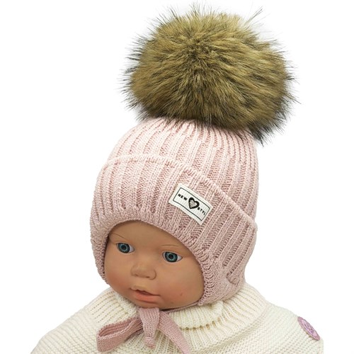 LAMIR шапка Кабира на флисе, с натуральным помпоном (р44-46) ЧЗ Кабира