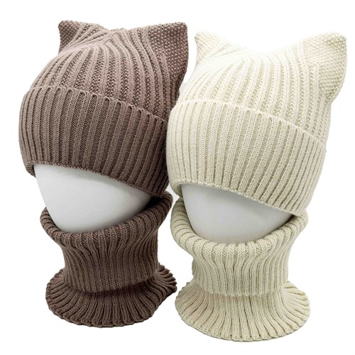 NEO комплект Кошка, шапка на флисе +снуд (р.52-56) 16056-Л