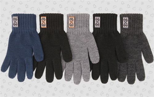 Теплыши перчатки TGm-130 одинарная вязка (размер15/7-9лет) М TGm-130