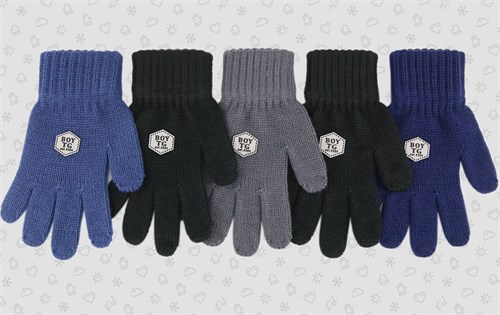 Теплыши перчатки TGm-091 одинарная вязка (размер 14/5-6лет) М TGm-091