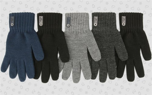 Теплыши перчатки TGm-127 одинарная вязка (размер15/7-9лет) М TGm-127