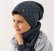 .AJS комплект 38-161 шапка для мальчика  одинарная + снуд (р.52-54) High 98; ч/з 38-161