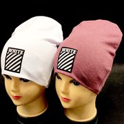 WHITE шапка двойной трикотаж (р.52-54) 7105-3