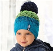.AJS шапка 38-486 вязаная, подклад флис (р.52-54) цвет серый, ч/з 38-486