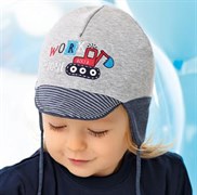 .AJS шапка с козырьком 40-055 двойной трикотаж (р.40-42, 44-46) ч/з 40-055