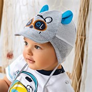 AJS кепка 42-315 с завязками,  трикотаж+ сетка (р.40-42, 44-46) ЧЗ 42-315