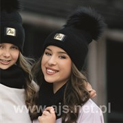 .AJS комплект 44-503 шапка  вязаная, подклад флис + снуд (р.54-56) ч/з 44-503