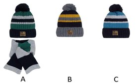 .AJS комплект 44-527 шапка на флисе+шарф (р.54-56) ч/з 44-527