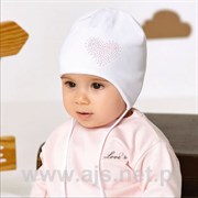 .AJS шапка 46-008 двойной трикотаж с завязками (р.44-46) ч/з 46-008