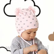 .AJS шапка 46-046 двойной трикотаж с завязками (р.44-46, 48-50) ч/з 46-046