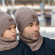 .AJS комплект 46-513  шапка + снуд двойная вязка (р.56-58) ч/з 46-513