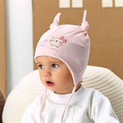 .AJS шапка 48-009 двойной трикотаж с завязками (р.40-42) ч/з 48-009