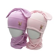 NEO комплект Зайка, шапка одинарный трикотаж+снуд двойной трикотаж (р.46-48,48-50), ч/з 15064-Л