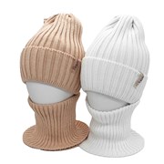 Amali комплект шапка, подклад флис+снуд (р.52-56)Оливковый,бежевый 15447-Л