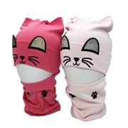 Maart kids комплект Киса, шапка + снуд двойной трикотаж (р.48-50) 15619