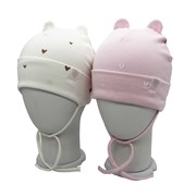 Milli шапка одинарный трикотаж с завязками (р.44-46), ч/з 15644