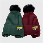 Amali  шапка Malis-Bear, на синтепоне, подклад хлопок(р.44-46) искусственный помпон 15966-Л