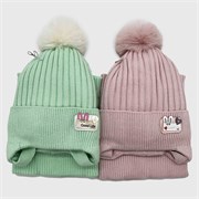 Amali комплект Good Life, шапка на синтепоне+снуд (р.46-48) искусственный помпон 15965-Л