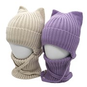 NEO комплект Ушки, шапка на утеплителе +снуд (р.46-48, 48-50,50-52) 15954-Л