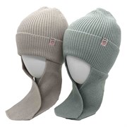 Amali шапка-ушанка вязаная, подклад флис (р.48-50) 15964-Л