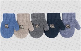 Теплыши варежки TMm-023 двойная вязка (размер 12) TMm-023