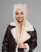 LAMIR шапка Талина, вязаная ангора, подклад флис (р.56-58) ЧЗ Талина