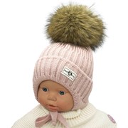 LAMIR шапка Кабира на флисе, с натуральным помпоном (р44-46) ЧЗ Кабира