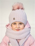 AGBO комплект 2267 Alama шапка двойная вязка, подклад полоска флиса + шарф (р.50-52) ч/з - копия 2267 Alama/1