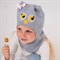 Milli шлем модель Сова, на хлопке (на 1,2,4,6лет) демисезонный Сова-д/с