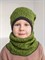 GRANS комплект K 479 ACR шапка вязаная, подклад хлопок+ снуд (р.52-54) K 479