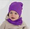 Milli комплект Рубчик шапка девочка двойной трикотаж + снуд (р.44-48,48-52,52-56,56-60) РубчикKPL-Girl